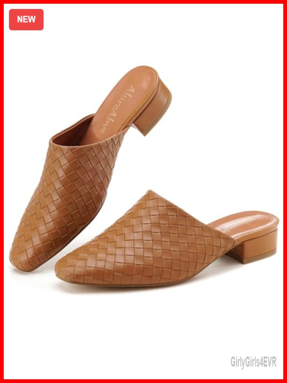 Woven Mule Shoes Closed Toe Slip On Low Block Heel Dress Mules